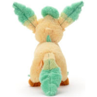 Officiële Pokemon knuffel Leafeon KutaKutaTatta 29cm lang Takara tomy (small) (zeldzaam exemplaar)